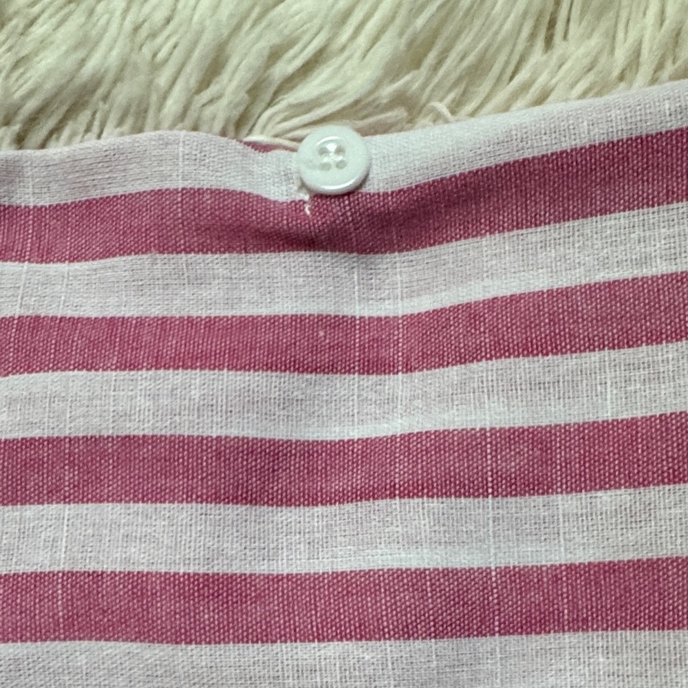 Boutique Striped Button-l Down Shirt 💗 Pink & White - Picture 14 of 16